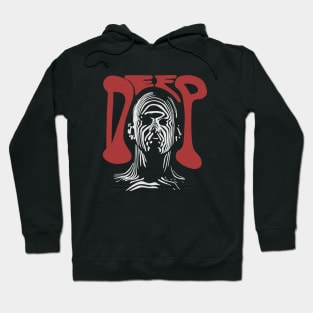 Deep Human Noir Vintage Retro Hoodie